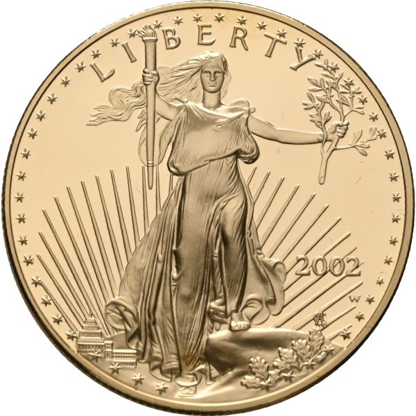 2002 W USA 50 dollars, West Point, 1 oz .999 Au, proof