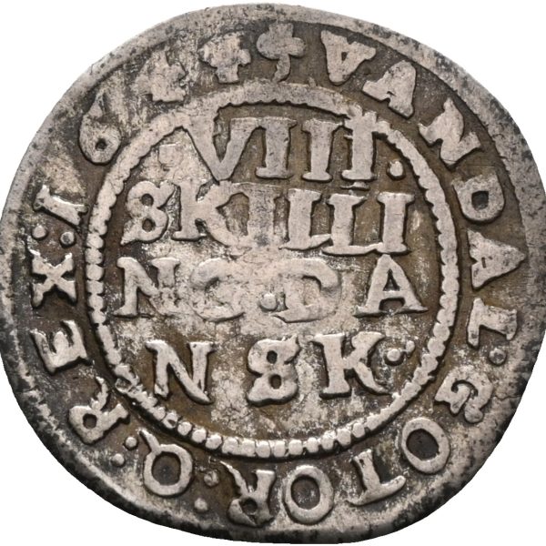 1644 8 skilling Christian IV – sjelden type