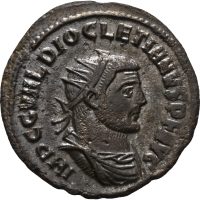Æ antoninianus Diocletian (284-305 e. Kr.), 3,49 g, Antioch, korrodert, 01