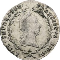 1815 Østerrike 5 kreuzer Franz I (1804-35), 2,23 g, Wien, 0/01