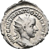 AR antoninian Gordian III (238-244 e. Kr.), 5,27 g, 1+/01