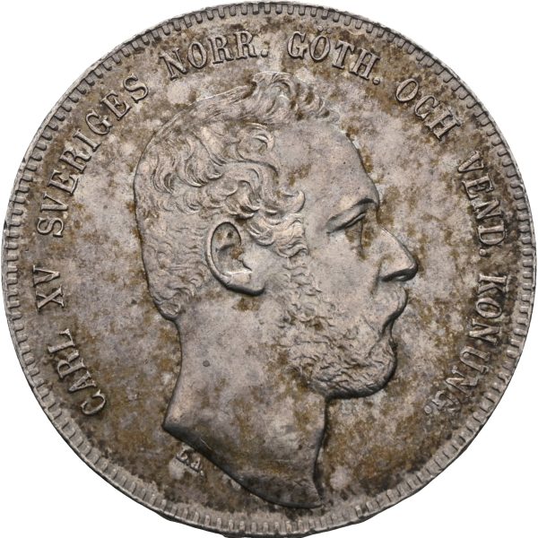 1871 Sverige 4 riksdaler riksmynt Karl XV, 0/01