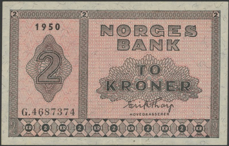 1950 2 kroner G.4687374, 1+