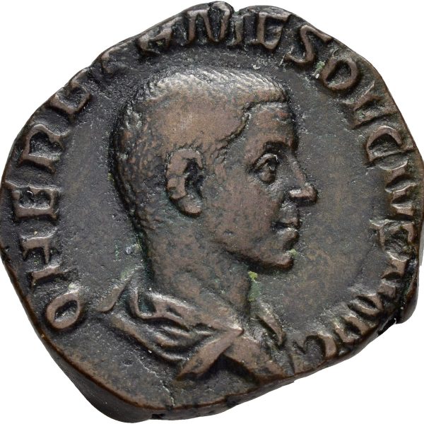 250 e. Kr. AE sestertius Herennius Etruscus (249-251 e.Kr.) Roma, 1+