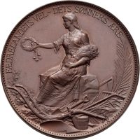 Det kongelige Selskap for Norges Vel, utgave etter 1905, Throndsen, bronse, 43 mm, 0/01