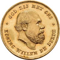 1875 Nederland 10 gulden Willem III, 0/01