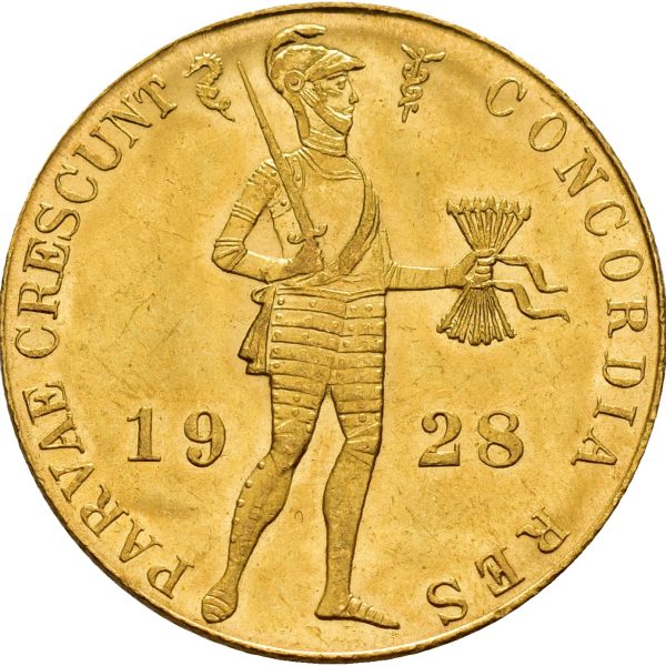 1928 Nederland dukat Wilhelmina, 0/01