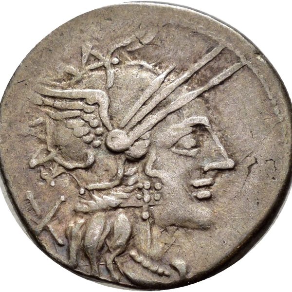 121 f. Kr. AR denarius Cn. Carbo, Roma, 1/1+