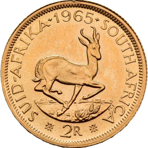 1965 Sør-Afrika 2 rand, van Riebeeck, 0/01