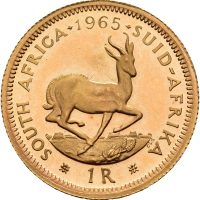 1965 Sør-Afrika 1 rand, van Riebeeck, 0/01