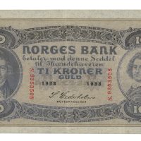 1933 10 kroner S. 9353505, 2. utgave, 1