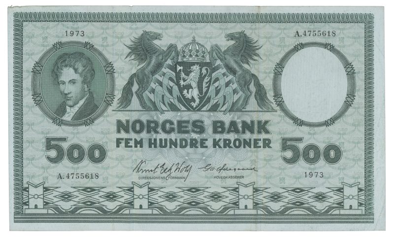 1973 500 kroner A4755618, 4. utgave, 1-