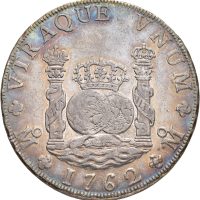 1762 8 Reales 1762 — Karl III, Pillar dollar
