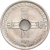 1949 1 krone Haakon VII, 0