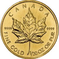 1996 Canada dollar Elizabeth II, 1/20 oz gull, BU