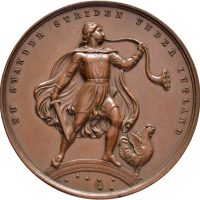 1850 Danmark Heimdal medalje treårskrigen i bronse