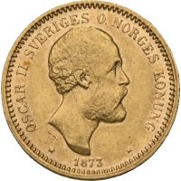1873 Sverige 10 kronor Oskar II (1872-1907), 1+