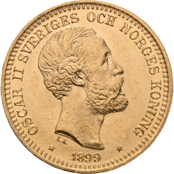 1899 Sverige 20 kronor Oskar II (1872-1907), 0/01