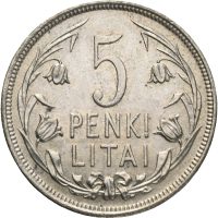 1925 Litauen 5 litai, 1+/01