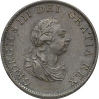 1799 England 1/2 penny George III (1760-1820), Soho Mint, 01