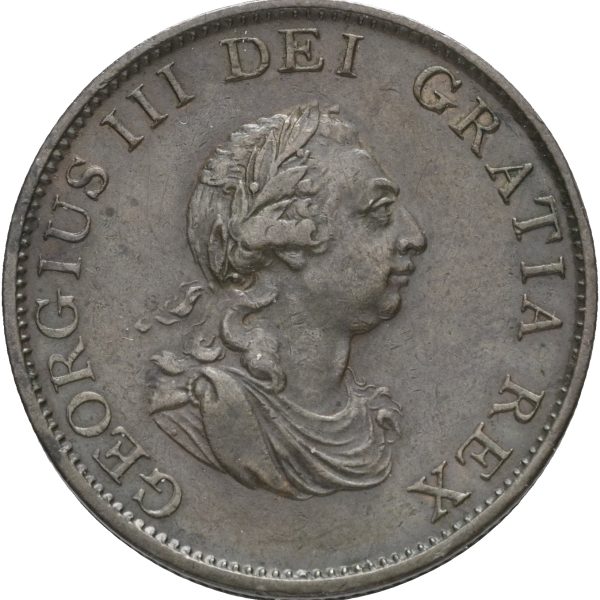1799 England 1/2 penny George III (1760-1820), Soho Mint, 01