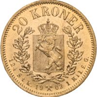 1902 20 kroner 1902 Oscar II, 0/01