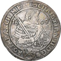 1609 Sachsen 3 brødre taler Christian II, Johann Georg August, fjernet anheng, 1/1+