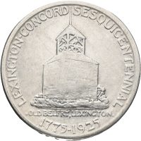 1925 USA 1/2 dollar Lexington-Concord Sesquicentennial