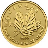 2016 Canada dollar Elizabeth II, 1/20 oz gull, proof