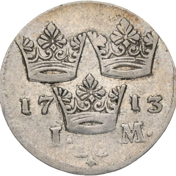 1713 Sverige mark Karl XII (1697-1718), 1+