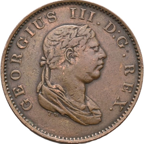 1813 Britisk Guyana 1/2 stiver George III, 1+/01