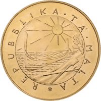 1977 Malta 100 pound, 31,96 g .916 gull, prooflike