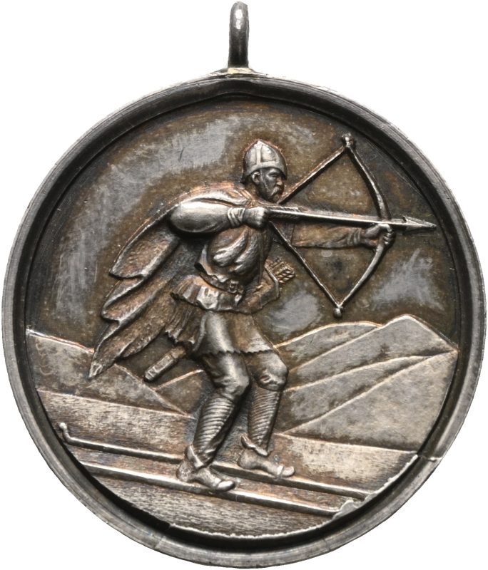 1878 Centralforeningen for Udbredelse af Legemsøvelser og Vaabenbrug, sølv, 30 mm, sv. riper, 01