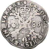 1685 Spansk Nederland 1/2 patagon Karl II.