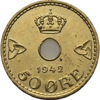 1942 50 øre London, 0/01
