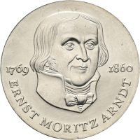 1985 DDR 20 mark, Ernst Moritz Arndt, 0/01