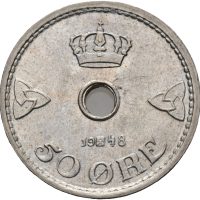 1948 50 øre Haakon VII, 0