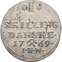 1769  1 skilling Christian VII, 01