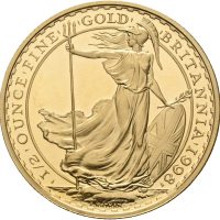 1998 England 50 pounds Elizabeth II, 1/2 oz gull, 0