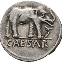 49 f.Kr. Julius Caesar AR denarius, 1+