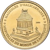 2006 Elfenbenskysten 1500 francs, Mausoleet i Halikarnassos, 1 g .999 gull, proof