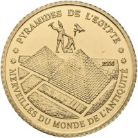 2006 Elfenbenskysten 1500 francs, Pyramidene i Giza, 1 g .999 gull, proof