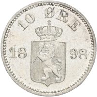 1898 10 øre Oscar II, 1+