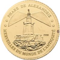 2006 Elfenbenskysten 1500 francs, Fyrtårnet på Faros, 1 g .999 gull, proof