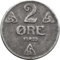 1920 2 øre Haakon VII, 1+