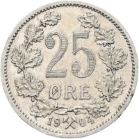 1904 25 øre Oscar II (1872-1905), 01