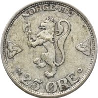 1912 25 øre Haakon VII, 1