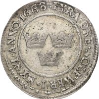 1668 Sverige 4 öre Karl XI (1660-97), 1+
