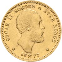 1877 10 kroner Oscar II, 1+