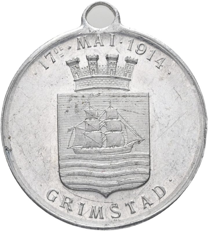 1914 17. mai Grimstad, aluminium, 01